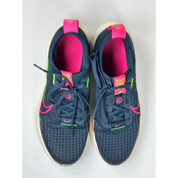 Nike Interact Run Womens Running Shoes 10.5 Blue Pink Green Lightweight Sneakers - Picture 6 of 13